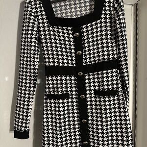 Black & White Houndstooth Dress
